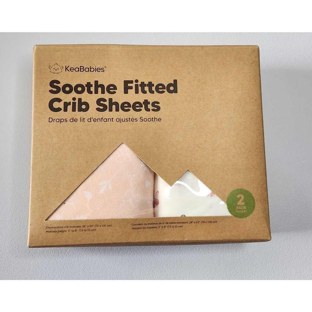 KeaBabies Soothe Fitted Crib Sheets 2 Pack
